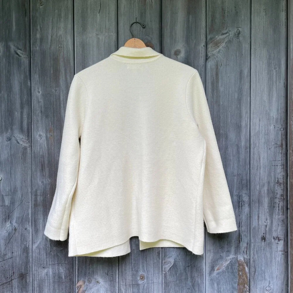 Macy's On 34th Cream Women's Knit Sweater Blazer Size L Neutral Minimalist NWOT - Picture 2 of 8